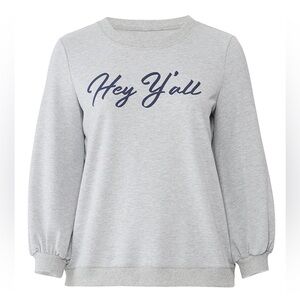 Draper James Gray Sweatshirt with Graphic Print